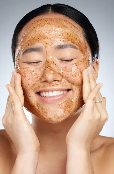 Chemical peel glowing skin